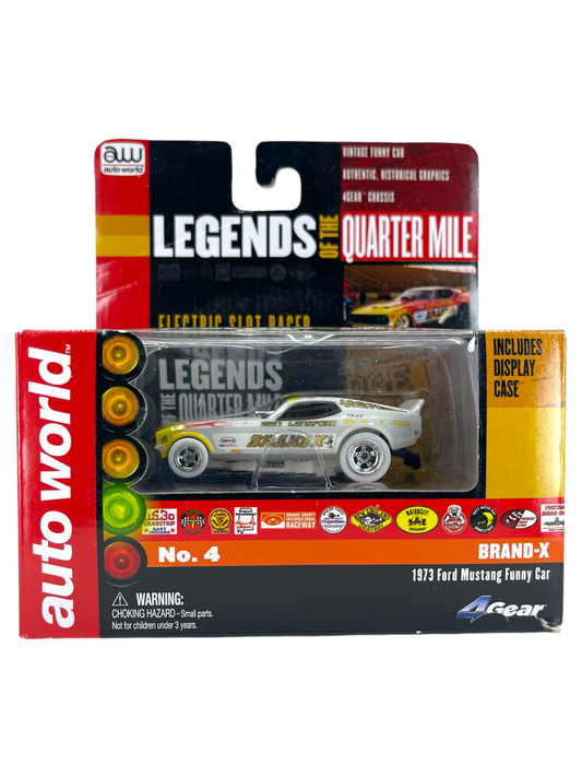 1973 Ford Mustang Funny Car, Brand-X iWheels, Auto World 4 Gear Legends of the Quarter Mile H.O. Scale Slot Car