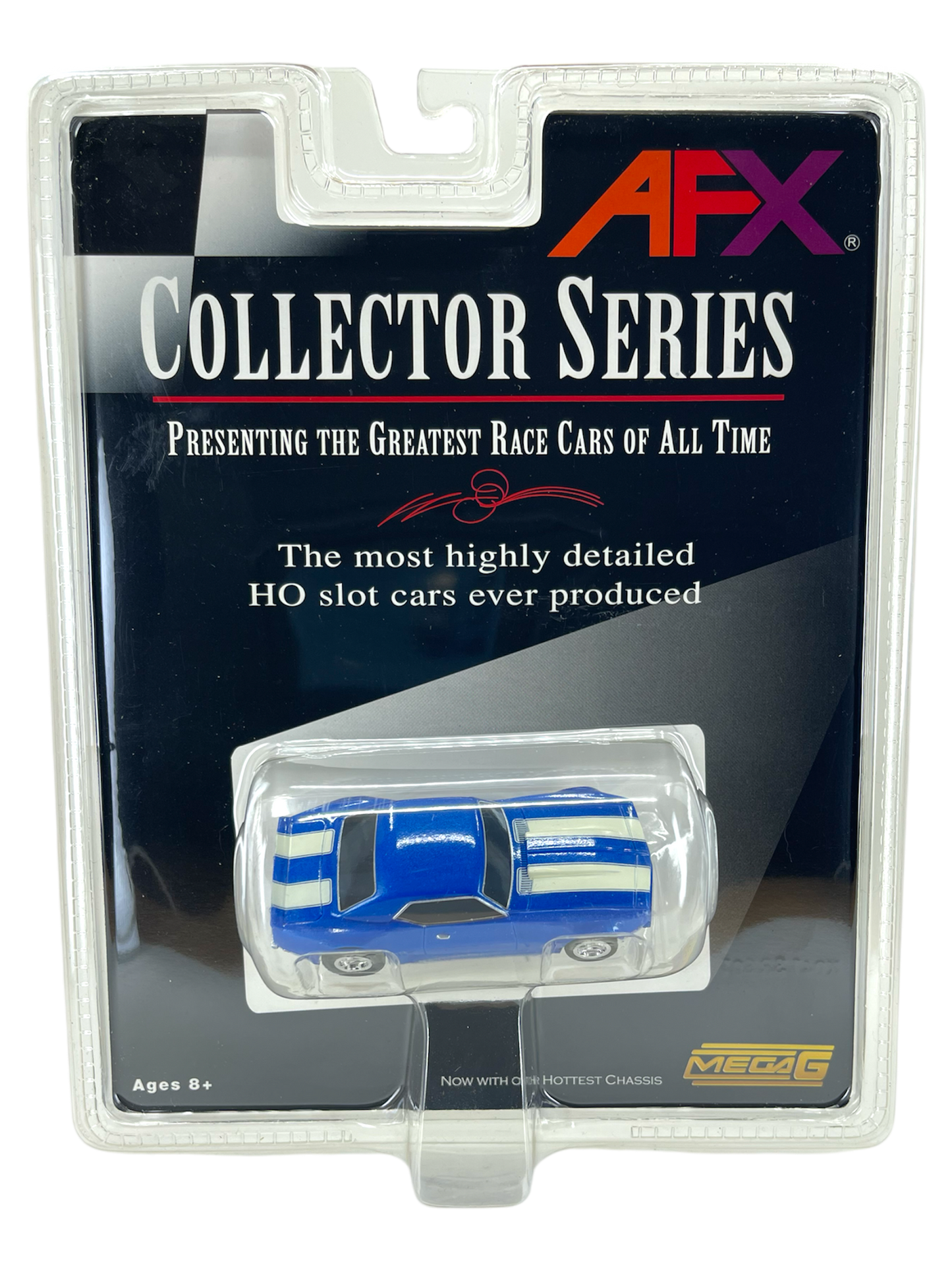 AFX 1969 Camaro Blue, Collector Series, Mega G Chassis, H.O. Scale Slot Car