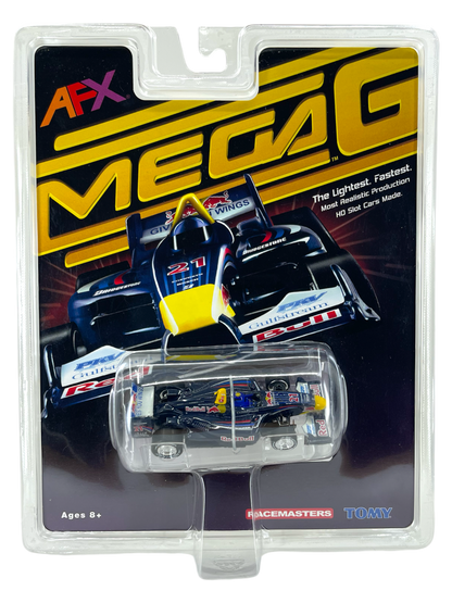 AFX Red Bull, DP01 Formula Champ Car, Chrome Wheels, Mega G Chassis, H.O. Scale Slot Car