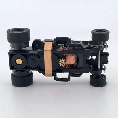 Auto World 4Gear Slot Car Chassis, Black Wheels, GoodYear Eagle Tires