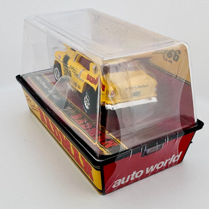 55 Chevy Bel Air, Yellow BADMAN Limited Exclusive HO Slot Car XTraction Chassis