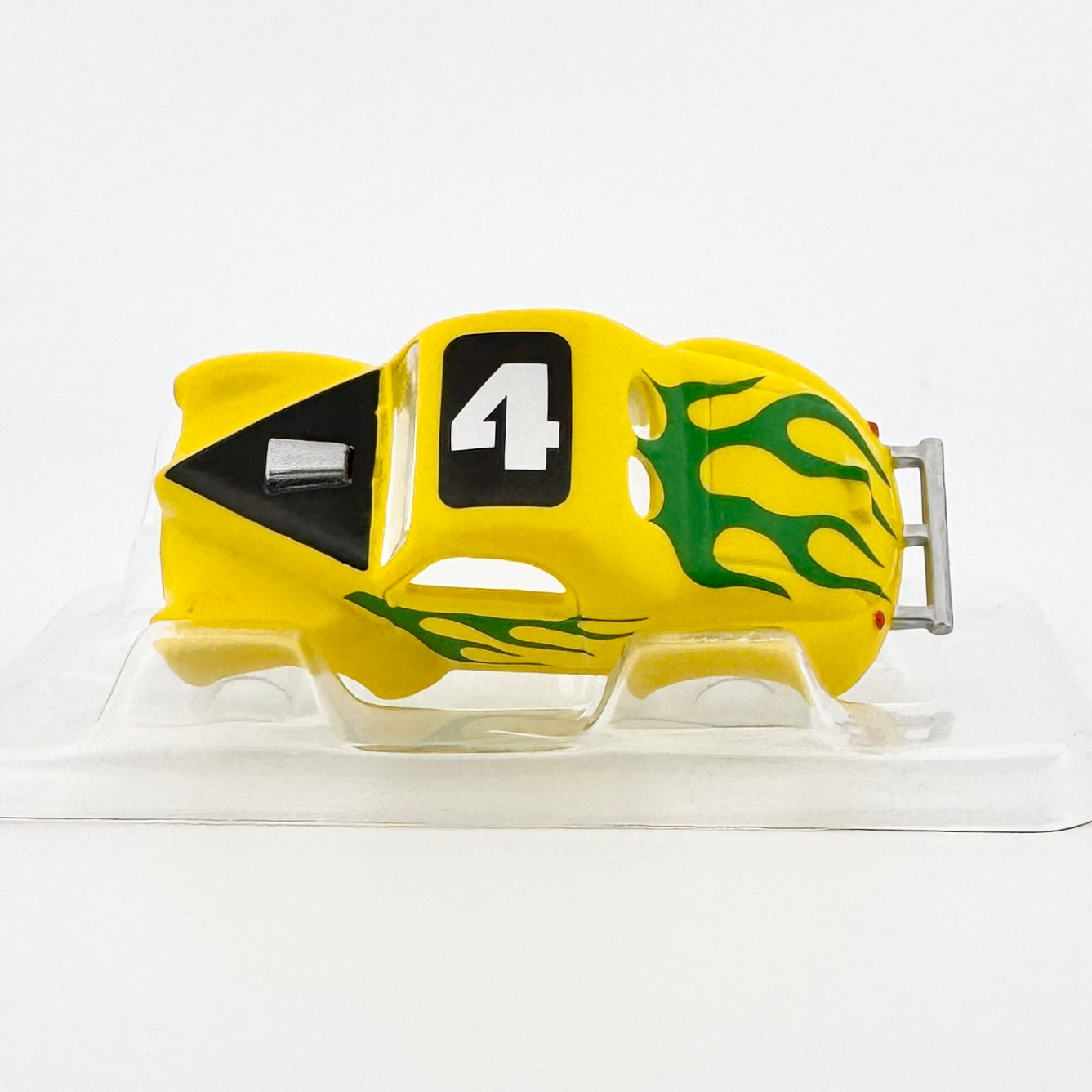 Auto World 1941 Willys Gasser Coupe Body, Yellow w/ Flames, Fits Aurora TJet Chassis, H.O. Slot Cars