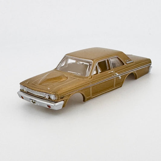 Auto World 1964 Ford Fairlane Thunderbolt Body, Gold, Fits Aurora TJet Chassis, H.O. Slot Cars