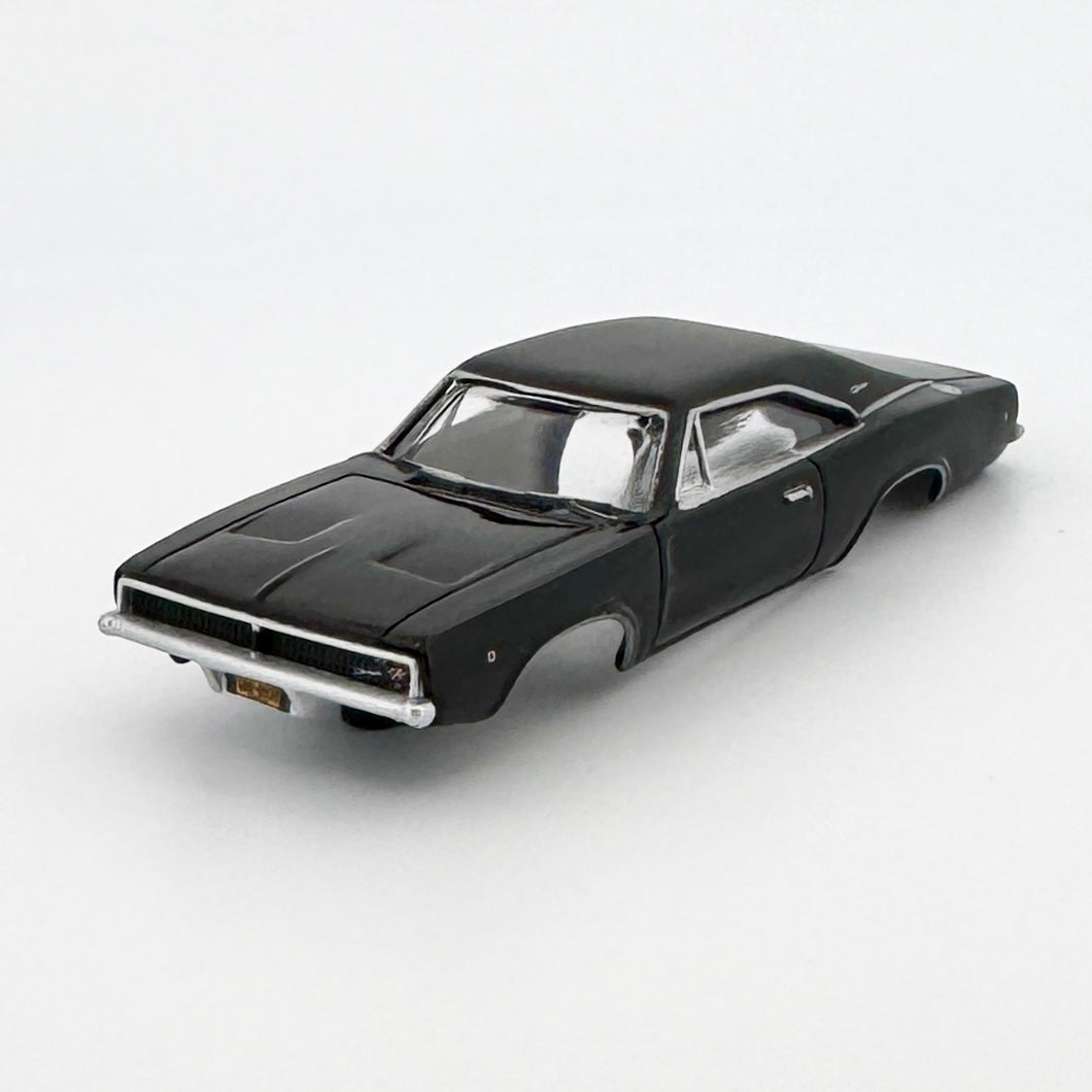 Auto World 1968 Dodge Charger Body, Black, John Wick, Fits Aurora TJet Chassis, H.O. Slot Cars