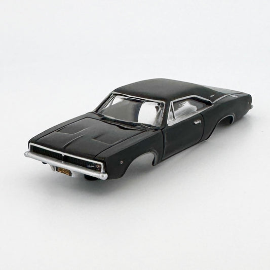 Auto World 1968 Dodge Charger Body, Black, John Wick, Fits Aurora TJet Chassis, H.O. Slot Cars