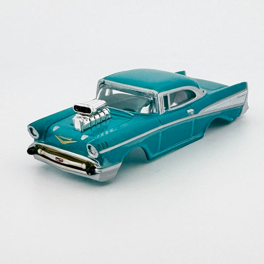 Auto World 1957 Chevy Bel Air Body, Turquoise, Fits Aurora TJet Chassis for H.O. Slot Cars