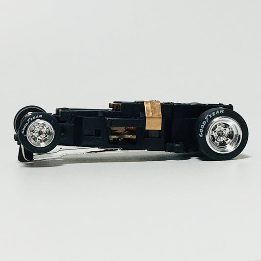 Auto World 4Gear Slot Car Chassis, Chrome Wheels, GoodYear Tires