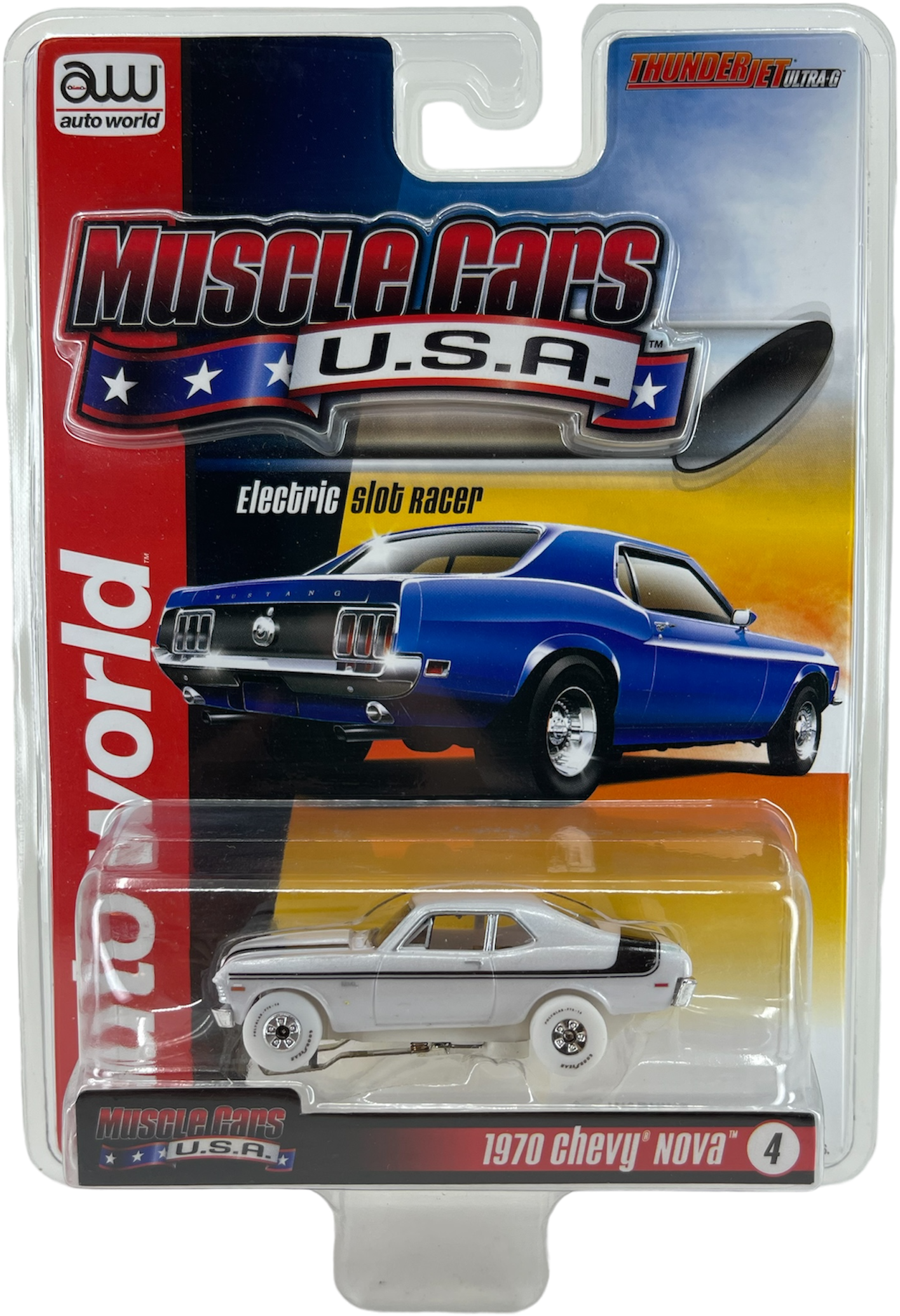 1970 Chevy Nova Yenko Deuce iWheels Chase H.O. Scale Slot Car, ThunderJet Chassis