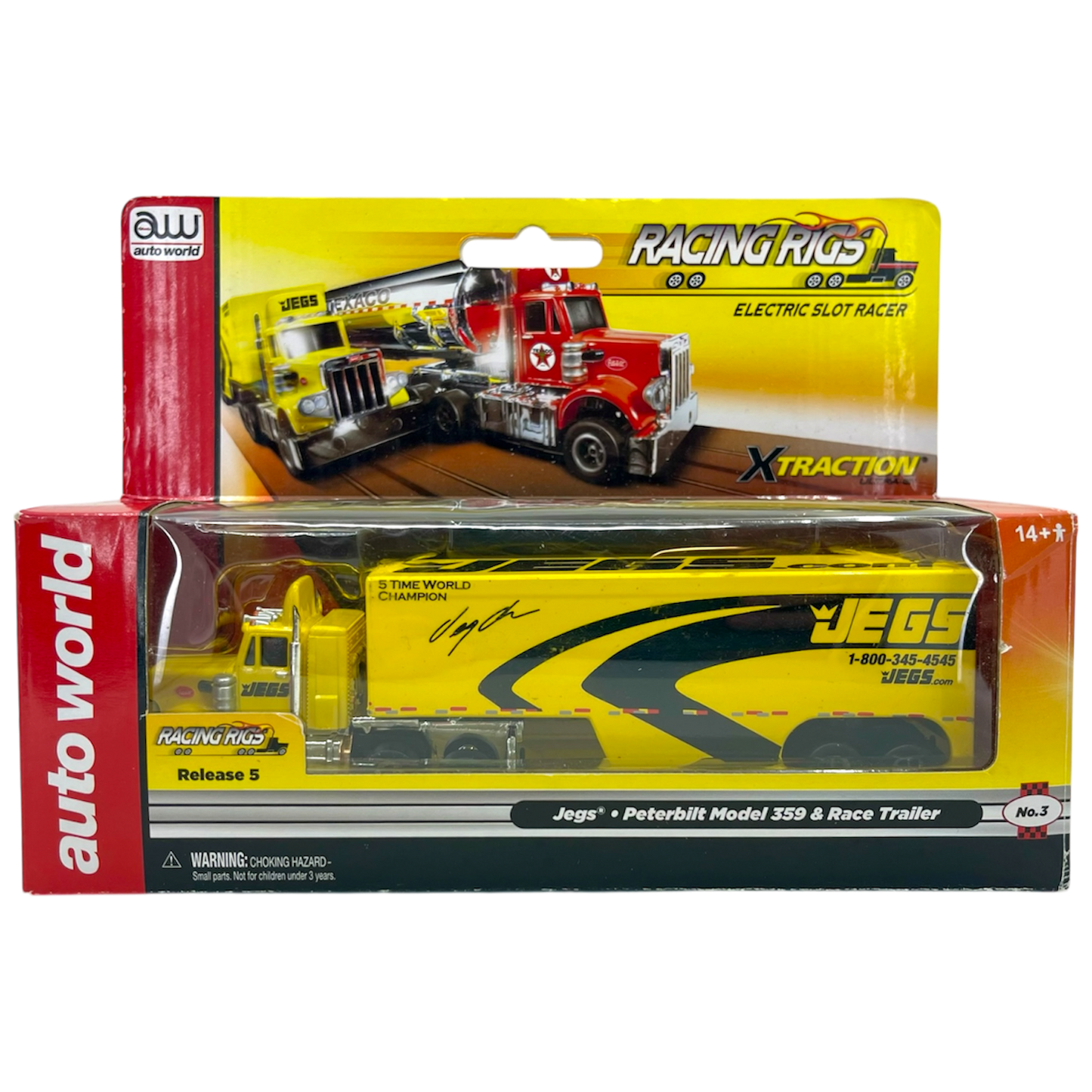 JEGS Peterbilt Model 359 Cab and Race Trailer Truck Racing Rigs XTraction H.O. Slot Car