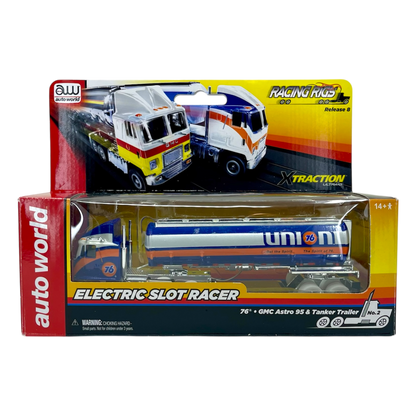 Auto World Union 76 GMC Astro Semi Cab and Tanker Trailer iWheels Racing Rigs XTraction H.O. Slot Car