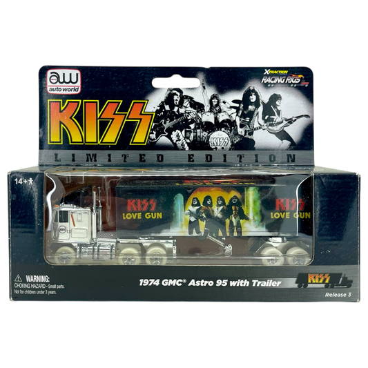 Auto World Kiss Love Gun GMC Astro Semi Cab with Trailer iWheels Racing Rigs XTraction H.O. Slot Car