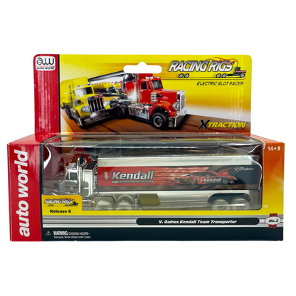 Auto World V. Gaines Kendall Team Peterbilt Cab & Trailer Transporter iWheels Truck Racing Rigs XTraction H.O. Slot Car