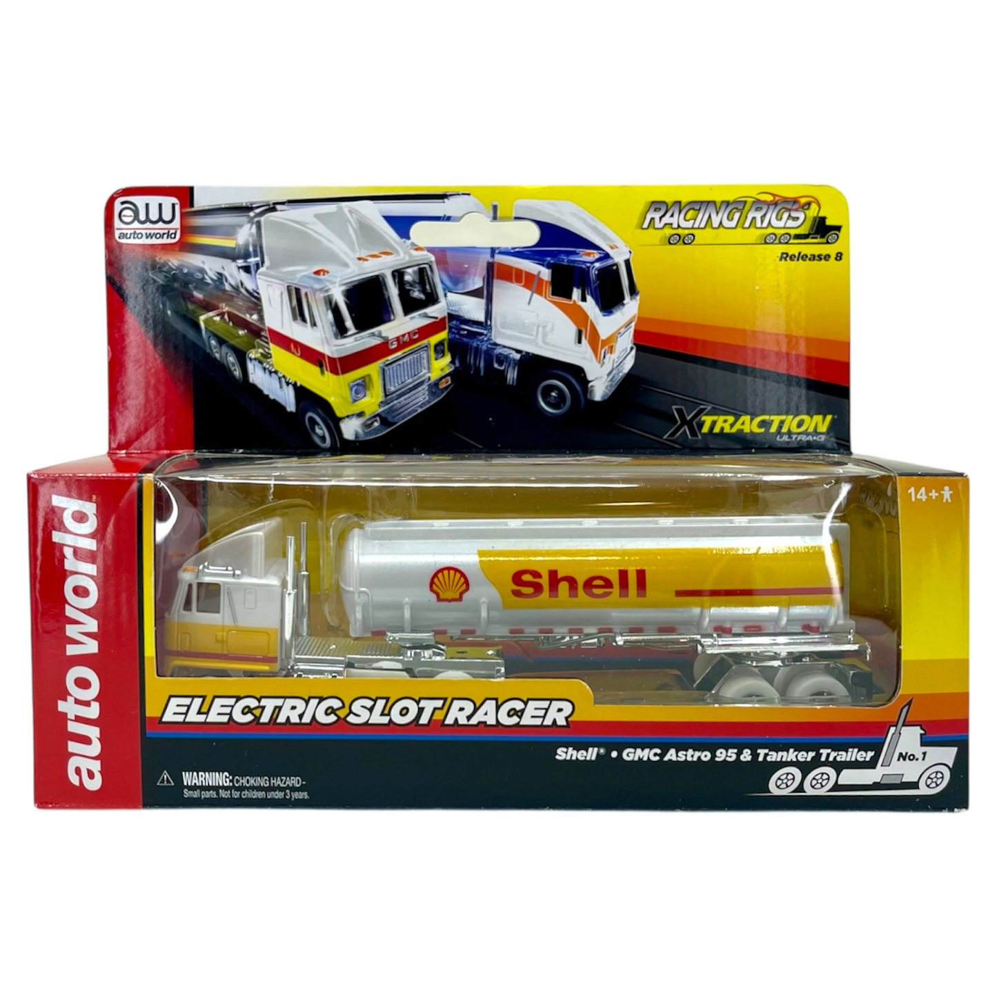 Shell GMC Astro 95 and Tanker Trailer iWheels Truck Racing Rigs XTraction H.O. Slot Car