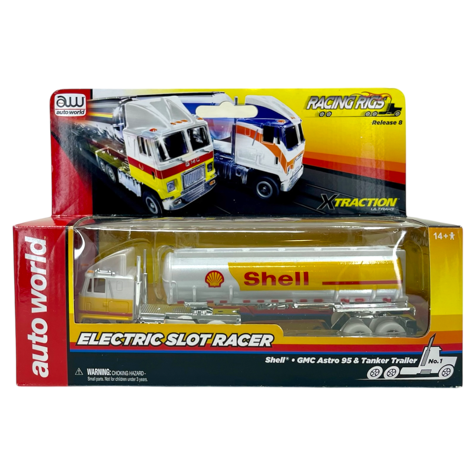 Shell GMC Astro 95 and Tanker Trailer iWheels Truck Racing Rigs XTraction H.O. Slot Car