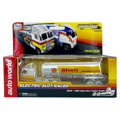 Shell GMC Astro 95 and Tanker Trailer iWheels Truck Racing Rigs XTraction H.O. Slot Car