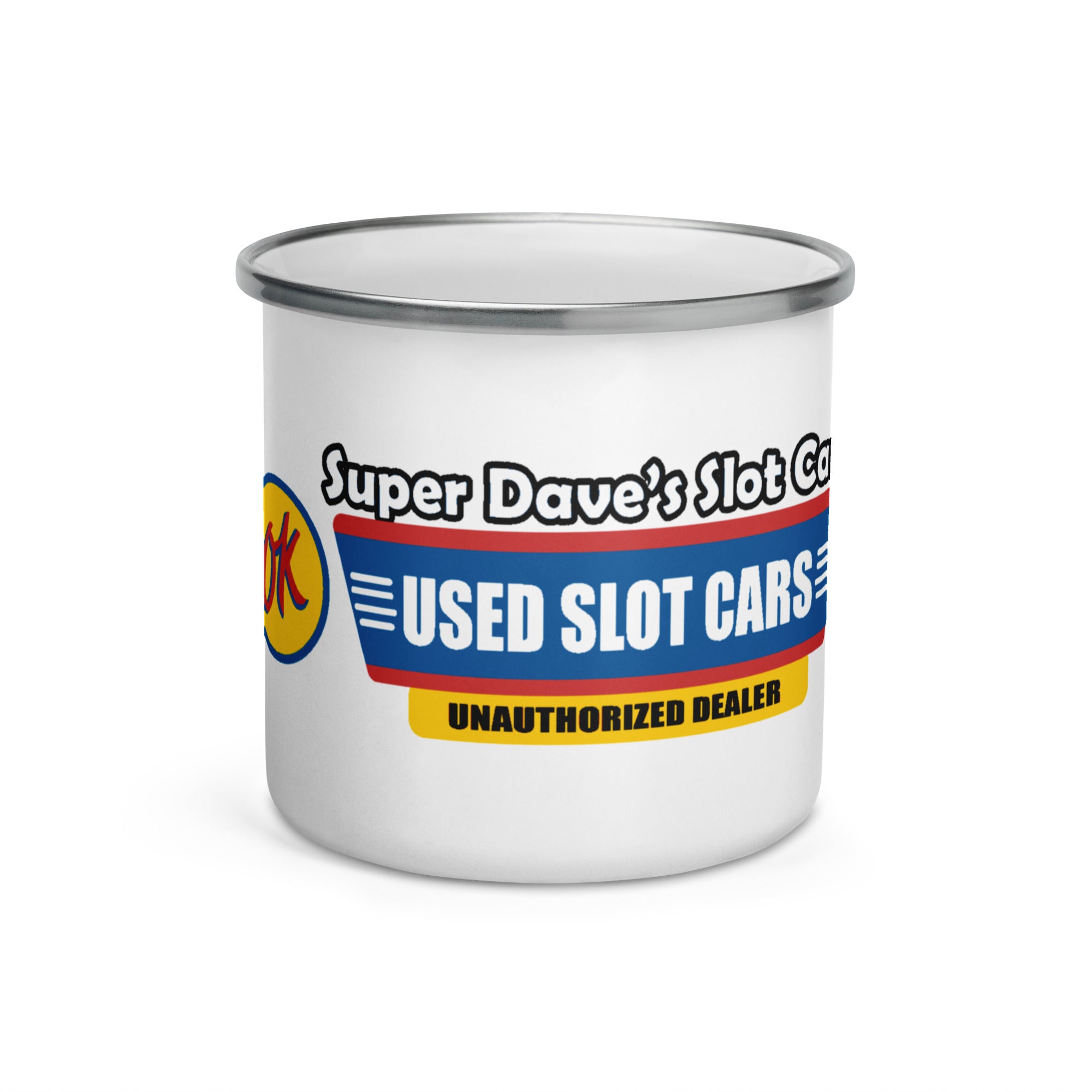 Super Dave's Enamel Mug Super Dave's Slot Cars