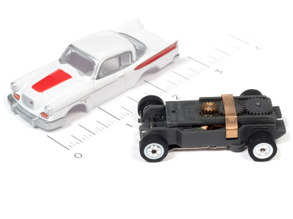1957 Studebaker (White) H.O. Scale Slot Car, ThunderJet Chassis | Auto World