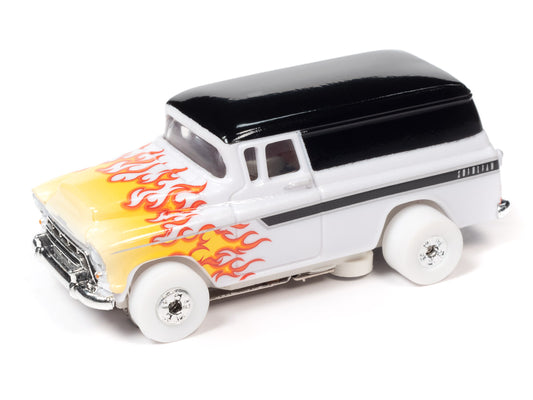1957 Chevy Suburban iWheels Chase H.O. Scale Slot Car, ThunderJet Chassis | Auto World