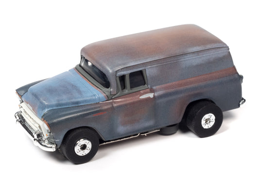 1957 Chevy Suburban (Blue) H.O. Scale Slot Car, ThunderJet Chassis | Auto World