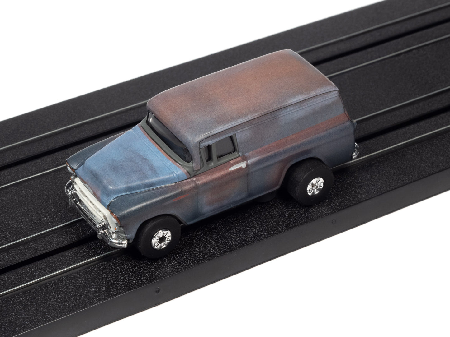 1957 Chevy Suburban (Blue) H.O. Scale Slot Car, ThunderJet Chassis | Auto World