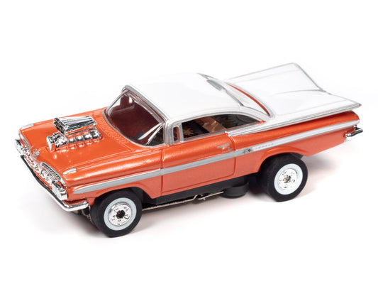 1959 Chevy Impala (Red) H.O. Scale Slot Car, ThunderJet Chassis | Auto World