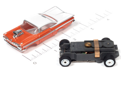 1959 Chevy Impala (Red) H.O. Scale Slot Car, ThunderJet Chassis | Auto World