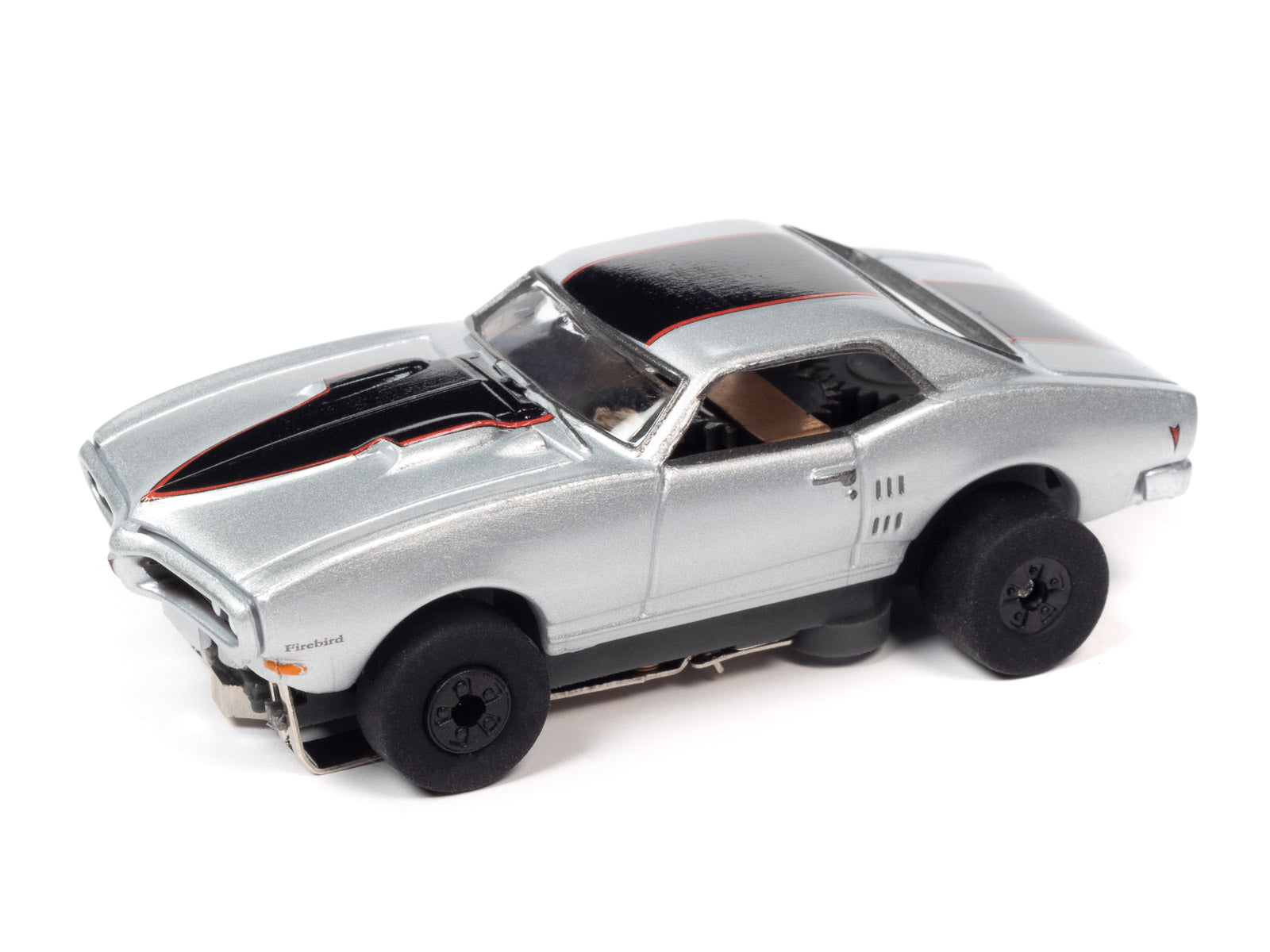 1968 Pontiac Firebird (Silver) H.O. Scale Slot Car, ThunderJet Chassis | Auto World
