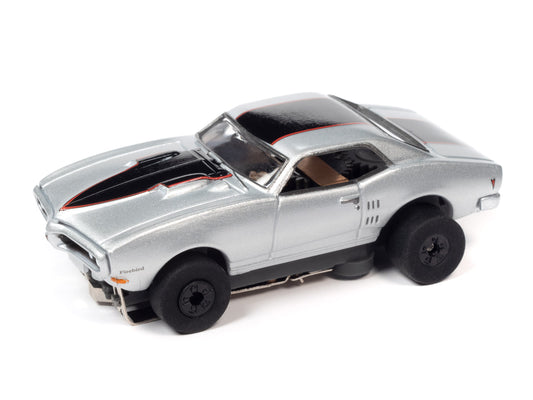 1968 Pontiac Firebird (Silver) H.O. Scale Slot Car, ThunderJet Chassis | Auto World