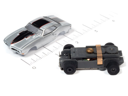 1968 Pontiac Firebird (Silver) H.O. Scale Slot Car, ThunderJet Chassis | Auto World