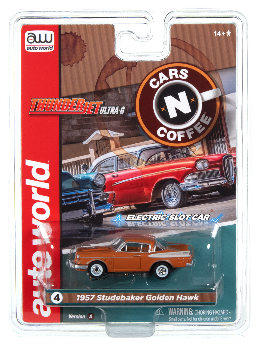 1957 Studebaker (Salmon) H.O. Scale Slot Car, ThunderJet Chassis | Auto World