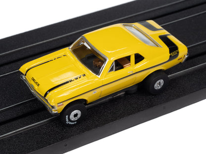 1970 Chevy Nova Yenko Deuce (Yellow) H.O. Scale Slot Car, ThunderJet Chassis
