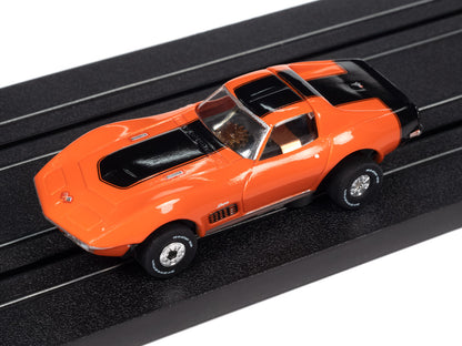 1970 Chevy Corvette Baldwin Motion (Orange) H.O. Scale Slot Car, ThunderJet Chassis
