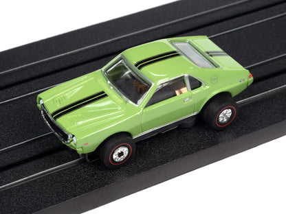 1969 AMC AMX Collier Motors (Green) H.O. Scale Slot Car, ThunderJet Chassis