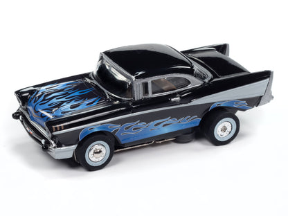 1957 Chevy Bel Air (Black) H.O. Scale Slot Car, ThunderJet Chassis | Auto World