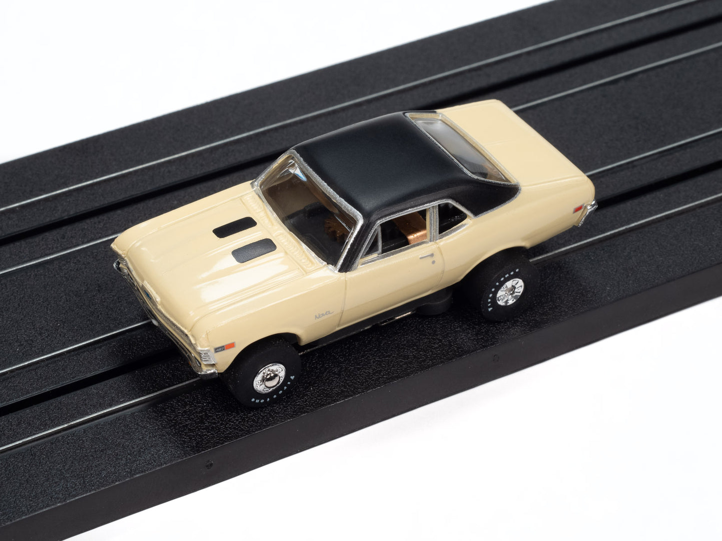 1969 Chevy Nova SS (Yellow) H.O. Scale Slot Car, ThunderJet Chassis | Auto World