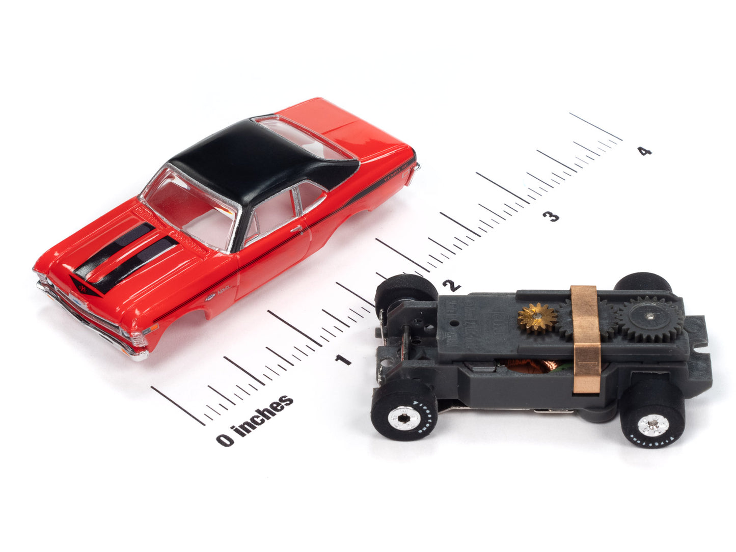 1969 Chevy Nova SS Yenko (Red) H.O. Scale Slot Car, ThunderJet Chassis | Auto World