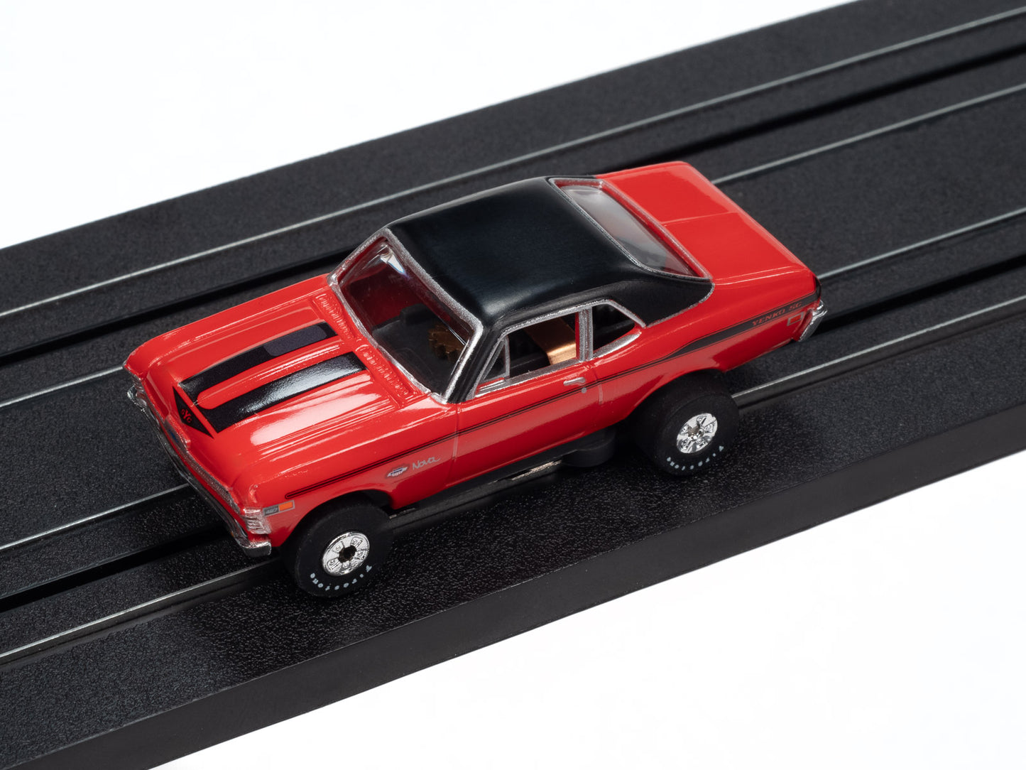 1969 Chevy Nova SS Yenko (Red) H.O. Scale Slot Car, ThunderJet Chassis | Auto World