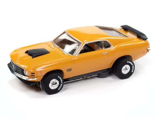 1970 Ford Mustang Boss 429 (Orange) H.O. Scale Slot Car, ThunderJet Chassis | Auto World