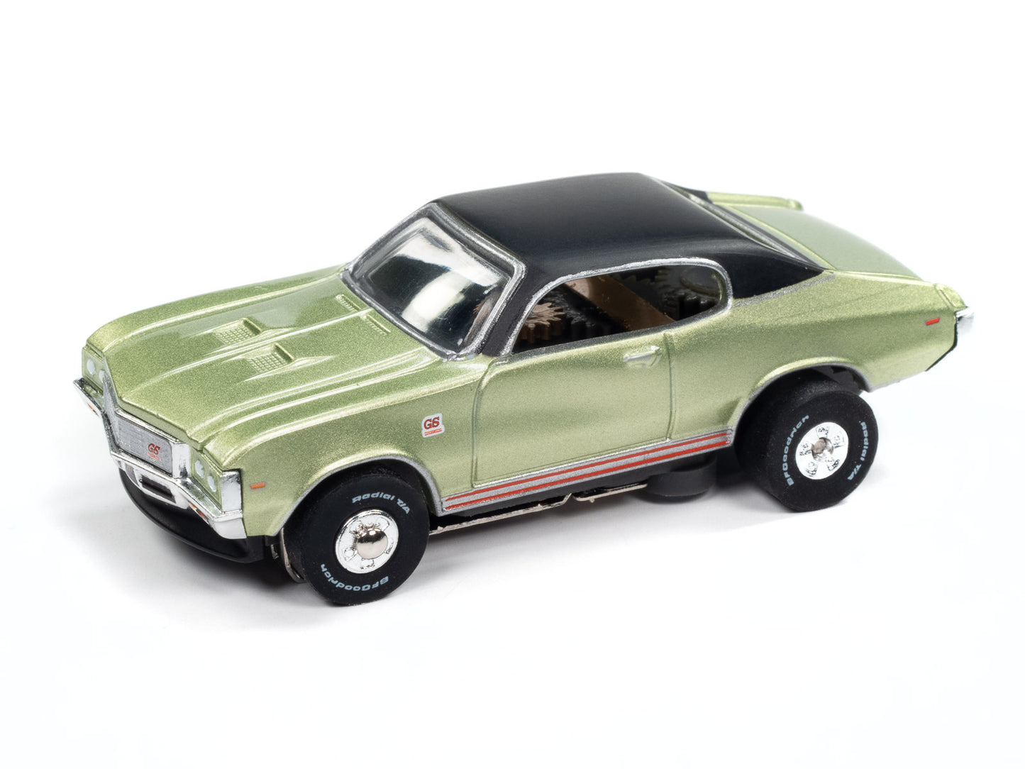 1972 Buick GS (Green) H.O. Scale Slot Car, ThunderJet Chassis | Auto World
