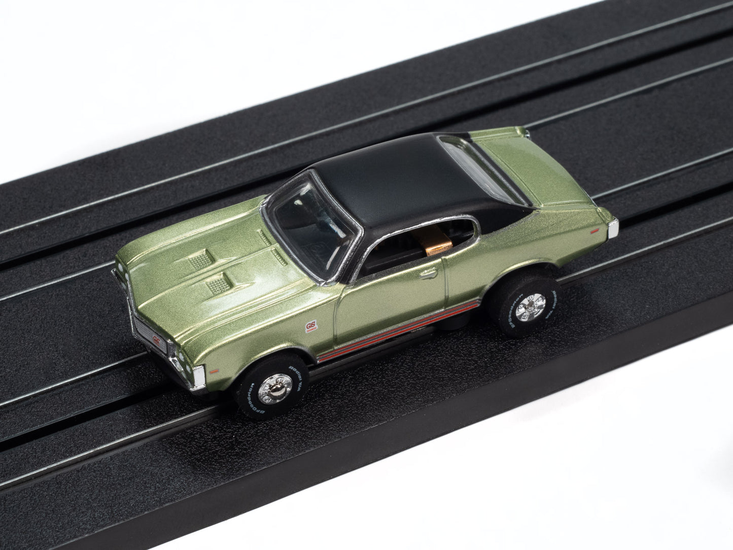 1972 Buick GS (Green) H.O. Scale Slot Car, ThunderJet Chassis | Auto World