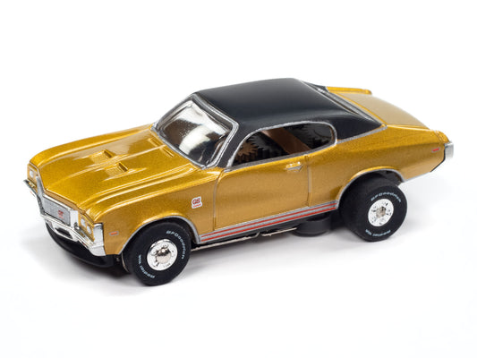1972 Buick GS (Gold) H.O. Scale Slot Car, ThunderJet Chassis | Auto World