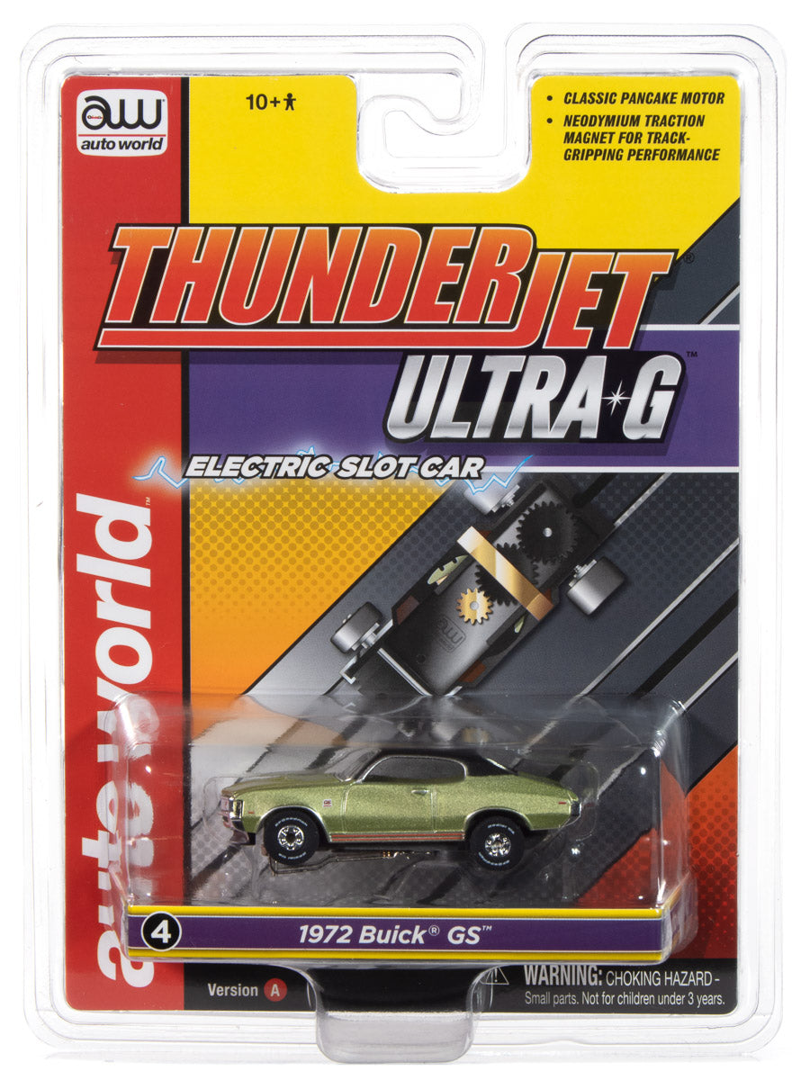 1972 Buick GS (Green) H.O. Scale Slot Car, ThunderJet Chassis | Auto World